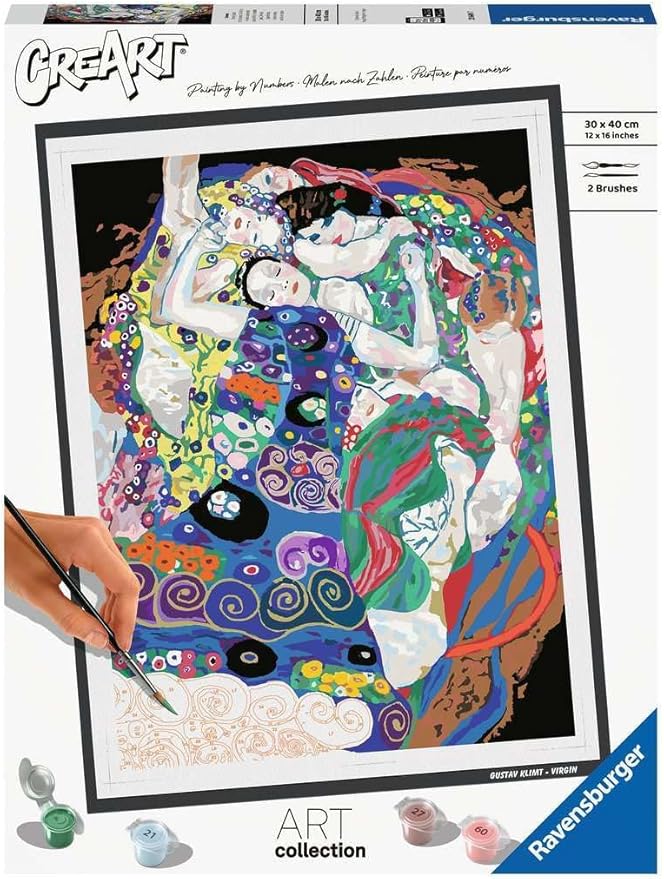 Ravensburger Klimt: Virgin Paint by Numbers Kit for Adults - 23649 - Painting Arts and Crafts for Ages 14 and Up