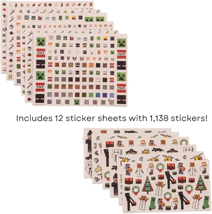 Innovative Designs Minecraft Creative Coloring Canvas Painting and Activity Set for Kids, 1000+ pcs