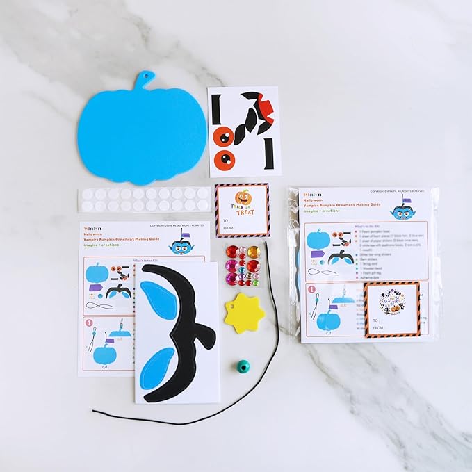 Winlyn 24 Sets Halloween Craft Kits Fall Crafts Autumn Kids Crafts DIY Spider Bat Witch Pumpkin Crafts Foam Stickers Halloween Arts and Crafts for Kids Classroom Activities Art Project Party Favors