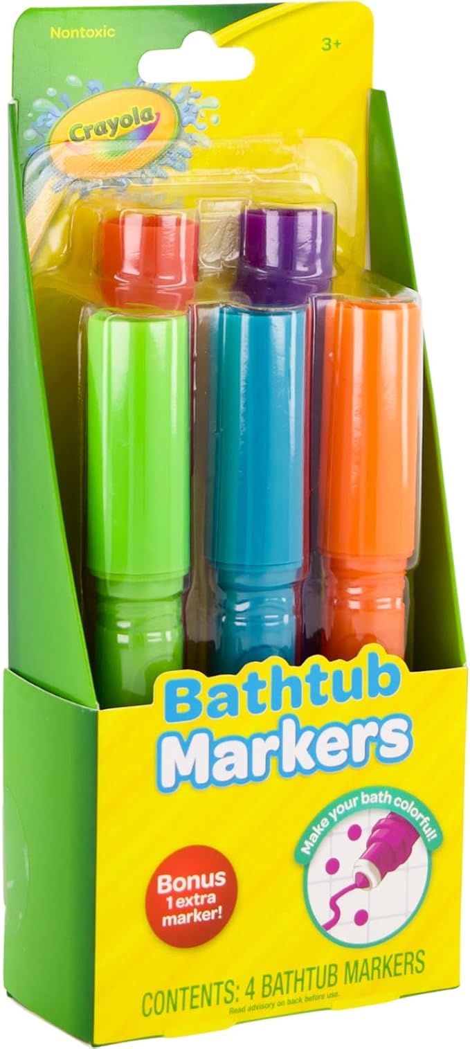 Crayola Bathtub Markers and Crayola Color Bath Drops, 60 tablets - Bring Creative Fun to Bath Time - Non-toxic