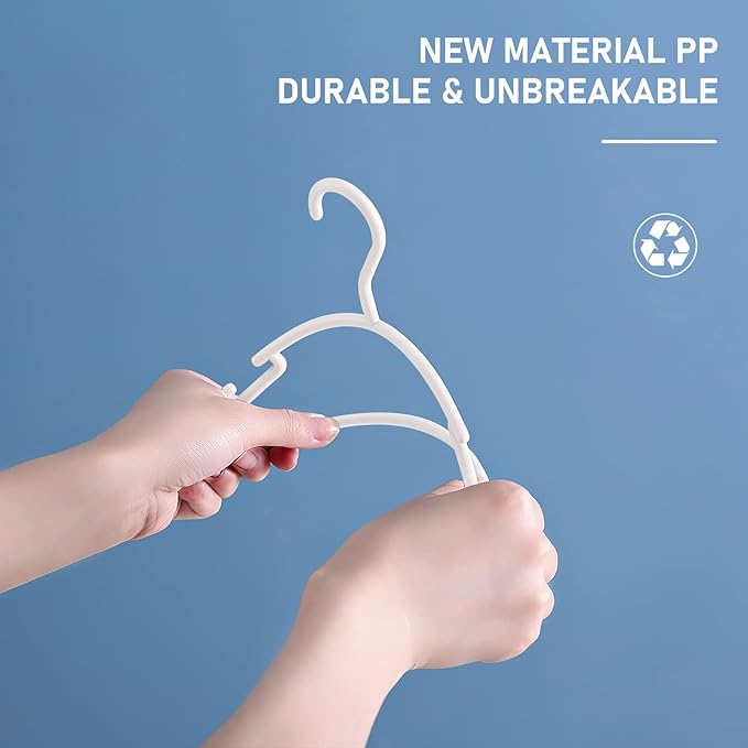 Baby Hangers 40Pcs, Kids Hangers, Plastic Hangers Non Slip, Clothes Hanger, Toddler Hangers, Infant Hangers, Child Hangers for Nursery, 40 Pcs, Blue White Pink Black