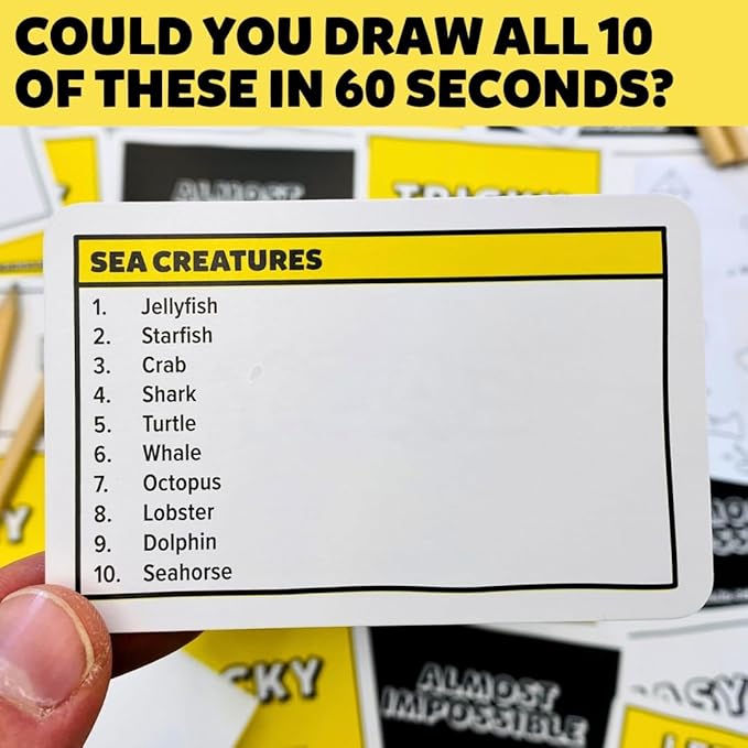 Six Second Scribbles USA: The frantically Fast, fantastically Fun Drawing Game | A Family Friendly Party Game for Kids, Teens and Adults