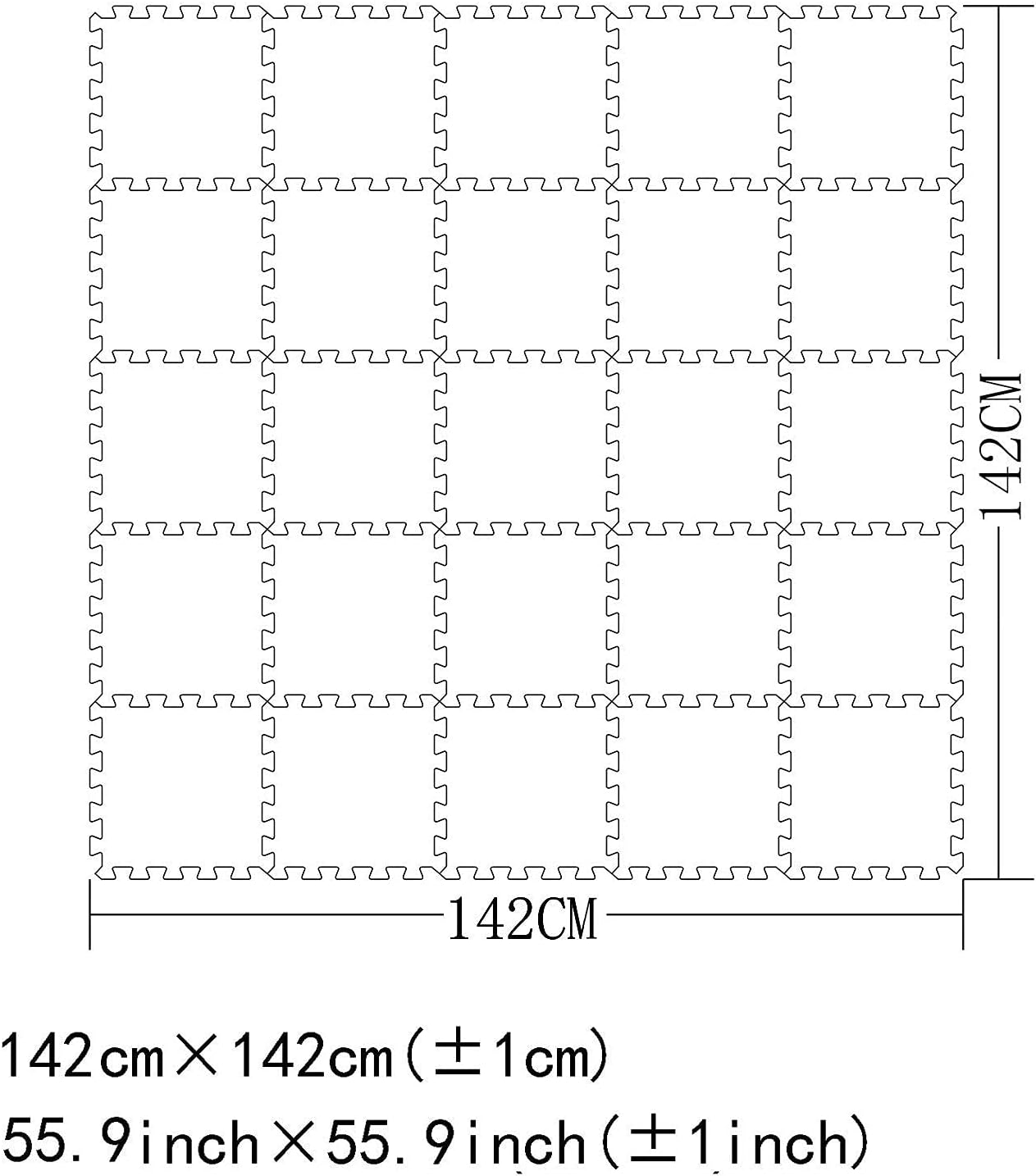 MQIAOHAM® 25 Pieces Puzzle Play Mats, Soft Baby Play Mat, Kids Interlocking Foam Floor Tiles, Toddlers Carpet Playmats G301025-101104107