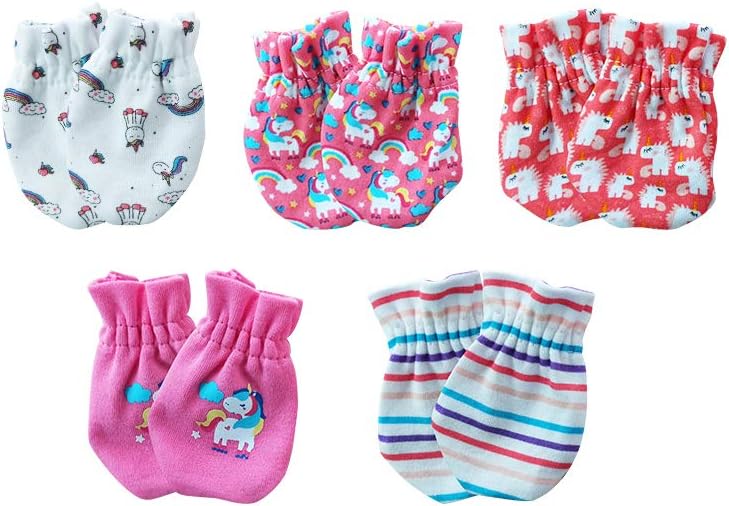 Unisex Baby Cotton Scratch Mittens For Newborn Baby Boys Girls Mittens Accessory 0-6 Months