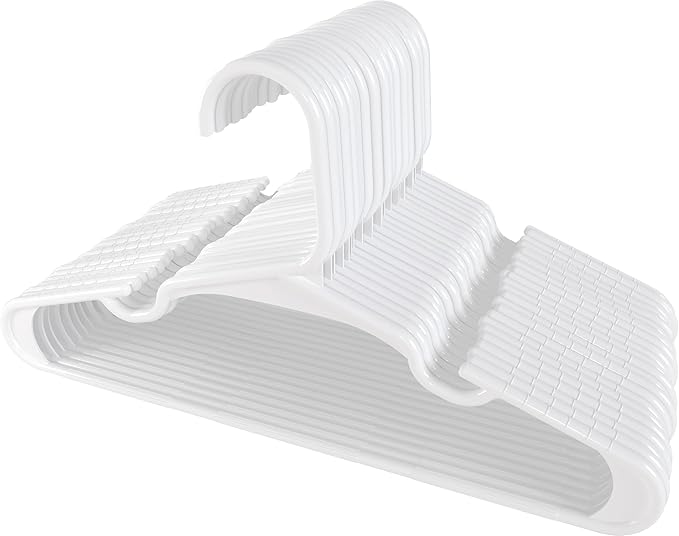 Utopia Home 40 Pack Kids Hangers - 11.5 Inch Plastic Baby Hangers for Closet - Childrens Hangers for Clothes & Infant Hangers for Closet - Ideal for Everyday Standard Use (White)