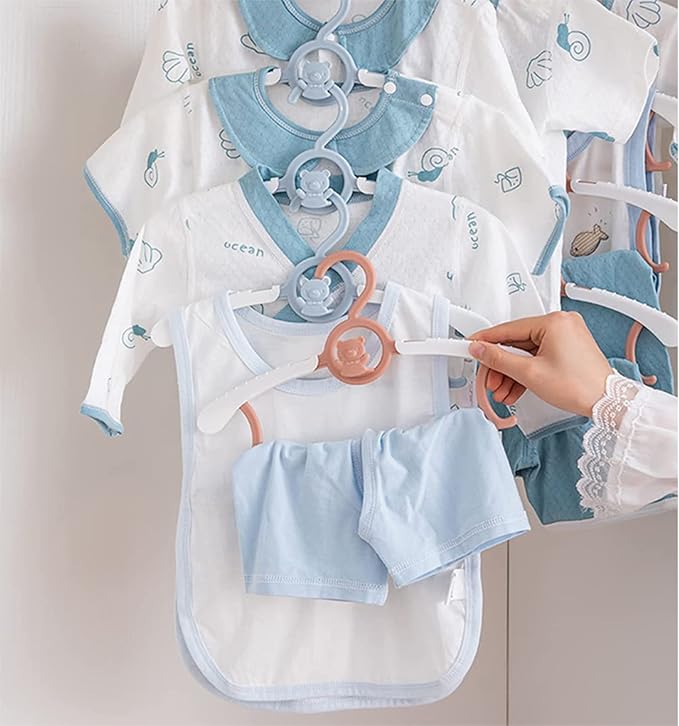 JSF Set of 20pcs Baby Hangers, Baby Hangers for Closet, Durable Non Slip Baby Hangers, 11-14" Baby Hangers for Closet, Green Hanger