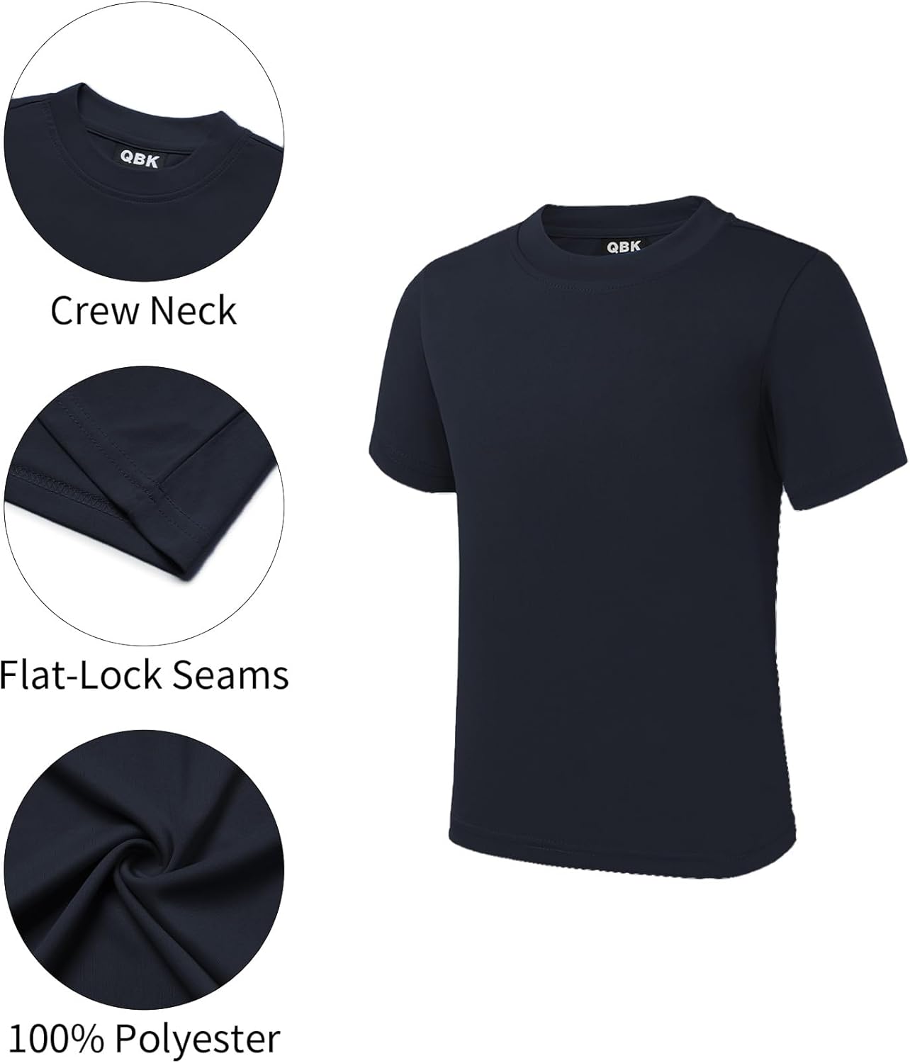 QBK 2T to Youth Neon Shirt Kids UPF 50+ Dry Fit Athletic Short Sleeve Rash Guard T Shirts for Boys Girls Sports Undershirt