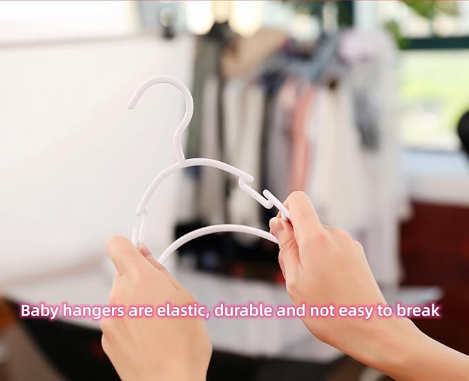 60 Pack Grey Baby Nursery Closet Hangers,Non-Slip Laundry Infant Pant Hanger for Newborn Clothes Gift,Ultra-Thin Child Coat Hanger for Girl Boy Toddler Kid