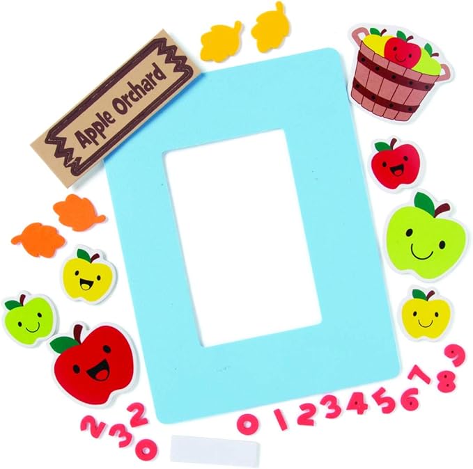 Apple Orchard Picture Frame Magnet Craft Kit - Craft Kits - 12 Pieces