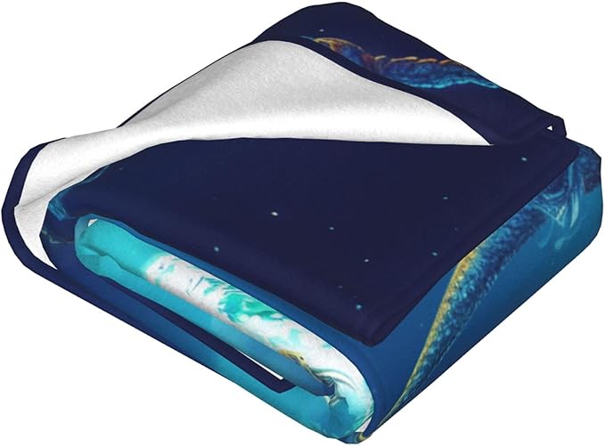 Meteor Dragon Blanket Dragon Throws Blanket Dragon Lover Gifts Dragon Decor Soft Cozy Fleece Plush Warm Flannel Bedding Blanket for Men Boys Girls Kids Adults Couch Travel 50"X60"