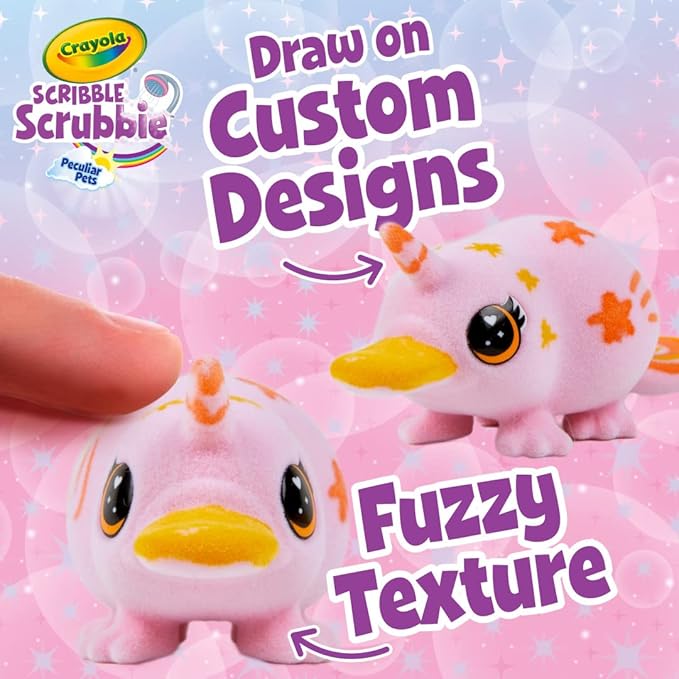 Crayola Scribble Scrubbie Peculiar Pets, Washable Pet Grooming Toy for Kids, Arts & Crafts, Gifts for Girls & Boys, Ages 3, 4, 5