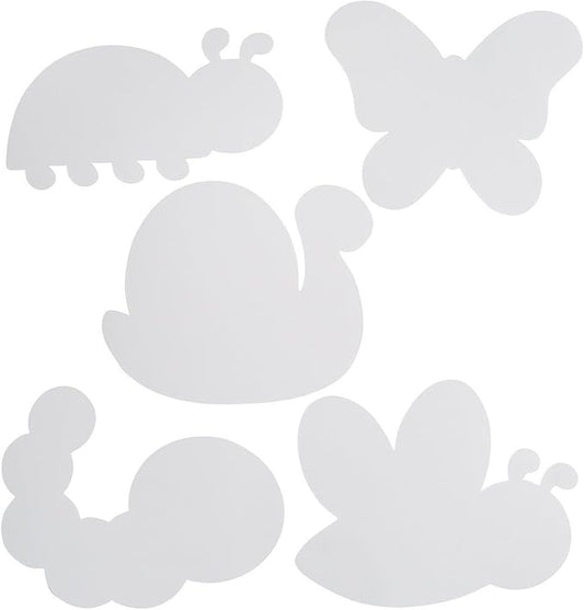 Fun Express Spring Bug Watercolor Shapes - 6" x 5" Assorted DIY Paper Crafts for Kids - Engaging Educational Activities for Creative Learning - 50 Pieces