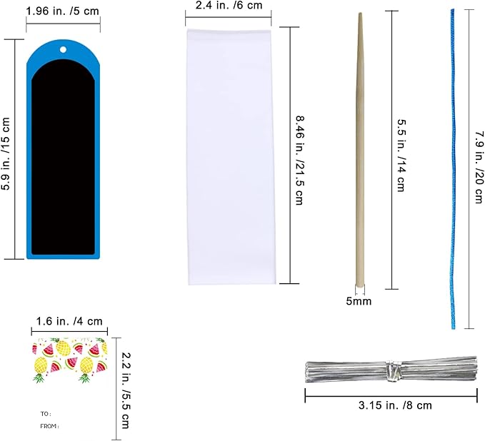 Winlyn 48 Sets 6 Styles Magic Color Scratch Bookmarks Craft Kits Rainbow Scratch Paper Art Sets for Kids Students Party Favors DIY Bookmarks Bulk with Scratching Tools Ribbons for Classroom Activities