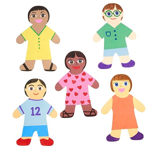 Colorations Multicultural Big People Shapes Set of 24, Multicultural Glossy Card, Skin Color Paper, Kids Around The World, Cardboard People, People Shapes, Multicultural, Diversity
