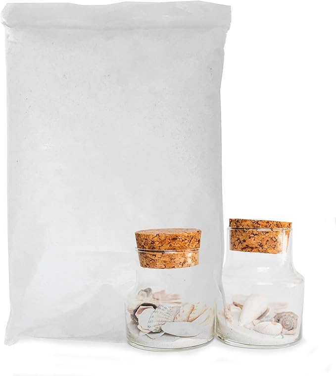 Podzly 5 Pound Decorative Bulk Craft Sand - White Sand. Ideal for Weddings, Creative Crafts, Classroom Activities and Decorative Projects. Fine, Sand Bulk for Your Crafting Needs!