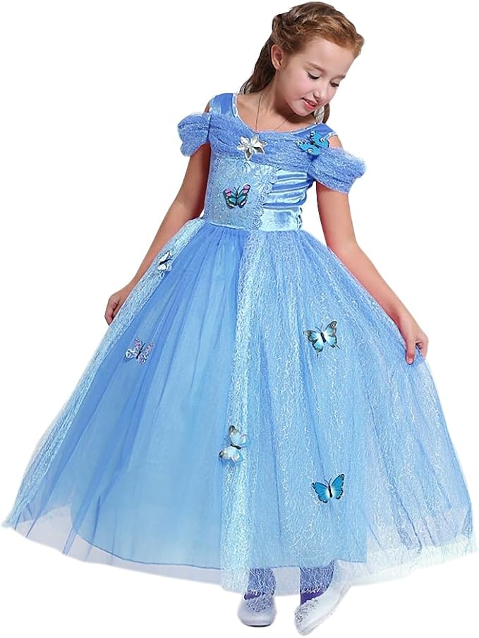 Dressy Daisy Baby-Girls' Princess Dress Costume with Accessories Halloween Fancy Dresses Up Butterfly Size 24 Months Blue