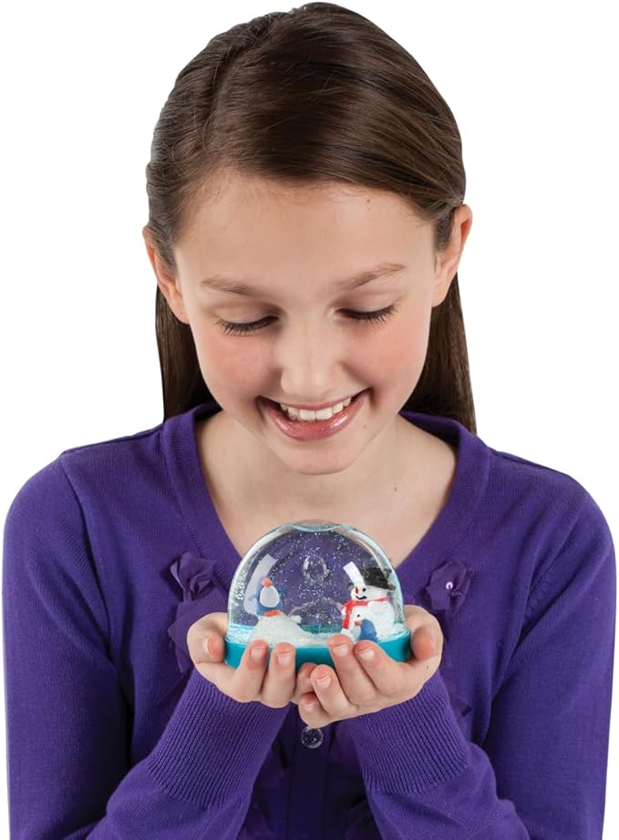 Creativity for Kids Make Your Own Holiday Snow Globes - Holiday Crafts for Kids, Create 3 DIY Snow Globes, Christmas Activities for Kids Ages 6-8+