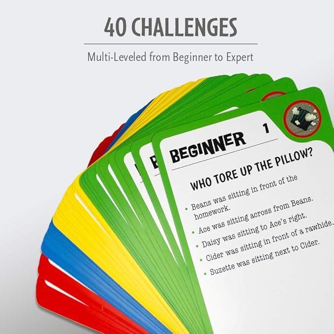 ThinkFun Dog Crimes Logic Game - Engaging Brainteaser for Kids and Adults | Fun Detective Theme | Memory and Reasoning Skill Builder | Unique Artwork | Suitable for Ages 8 and Up