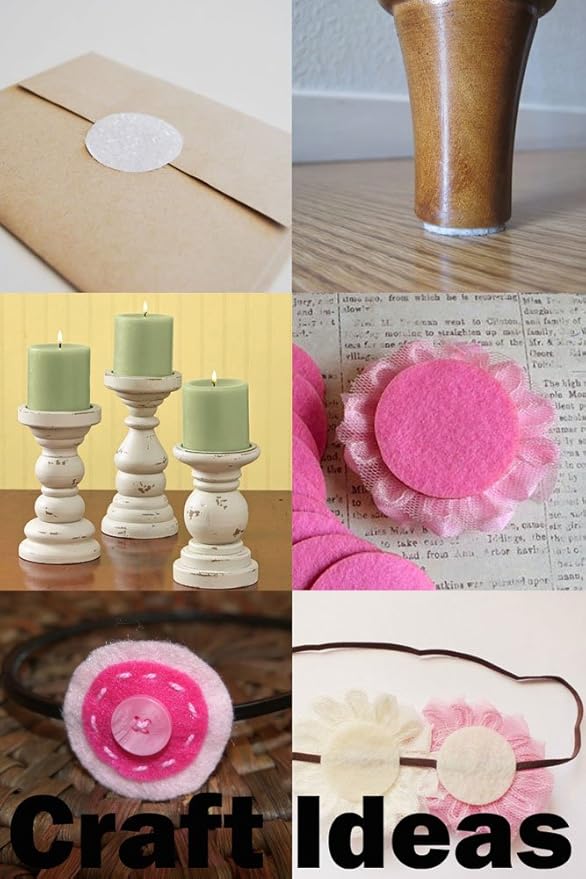 Playfully Ever After Light Green Felt Circle Stickers (1 inch - 100pc)