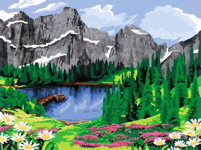 Ravensburger CreArt Mountain View Paint by Numbers Kit for Adults - 20155 - Painting Arts and Crafts for Ages 14 and Up