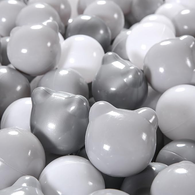 GOGOSO Bear Ball Pit Balls Shapes BPA Free Plastic Play Balls Crush Proof Kids Toddlers Baby Pastel Pelotas Toy Shaped Giant Friendship Bracelet