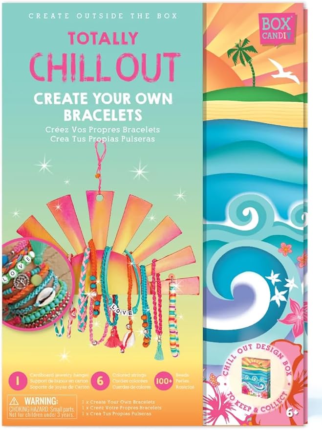 Totally Chill Out Woven Friendship Bracelets Kit in Keepsake Box to Make and Share