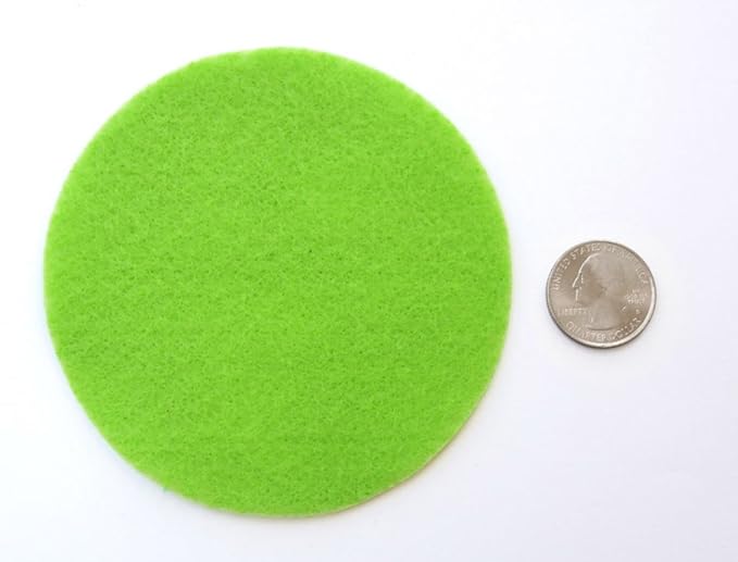 Playfully Ever After Light Green Felt Circle Stickers (4 inch - 15pc)