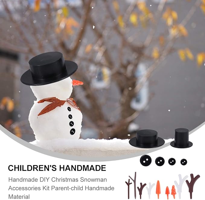 Ciieeo Decked Accessories White 332pcs Snowman Crafts Snowman Craft Kit Build Your Snowman Kit Snowman Craft Supplies DIY Kit with Nativity Accessories