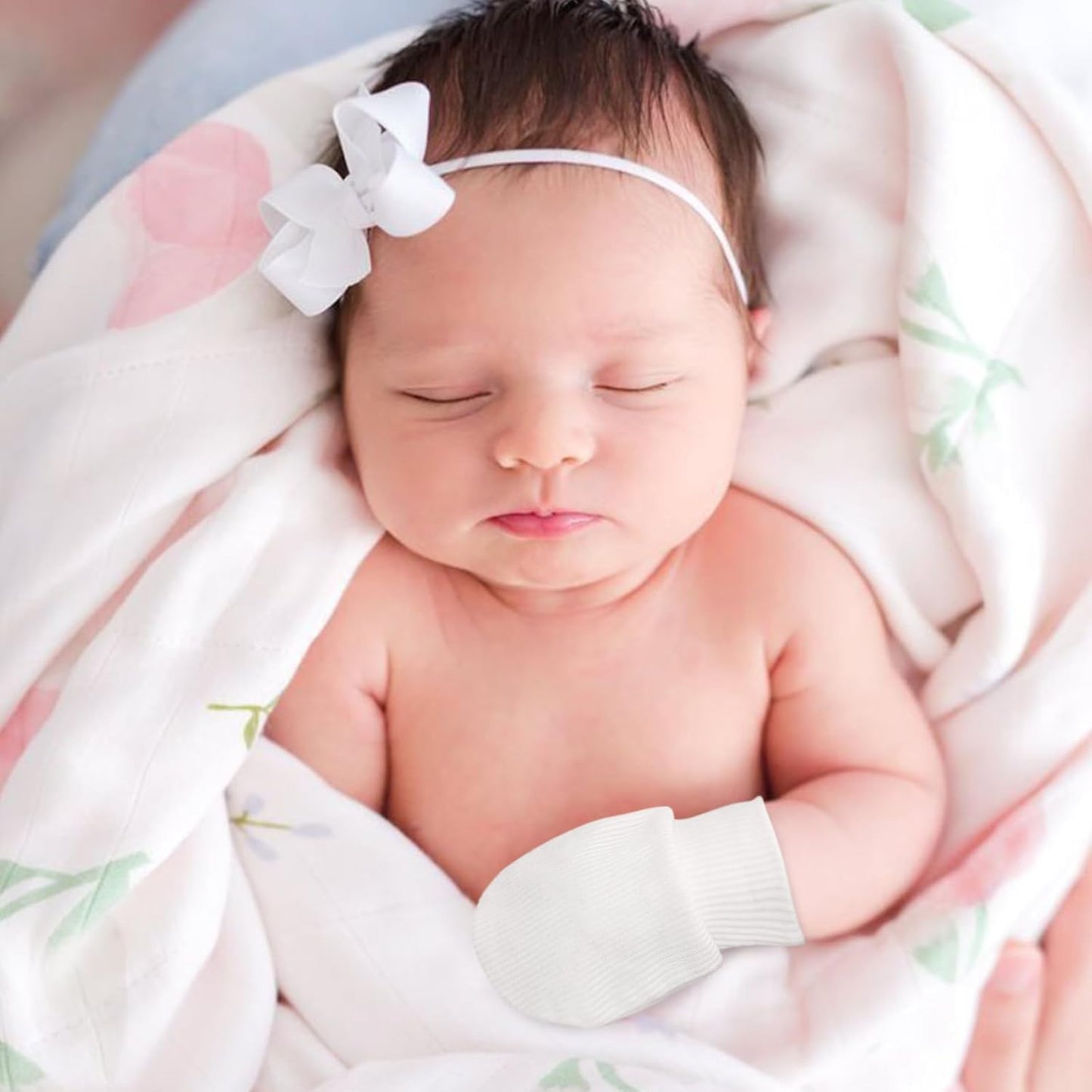 BQUBO 6 Pairs Newborn Baby Boys Girls Mittens 0-6 Months Unisex-Baby Infant Mittens Elastic No Scratch Wrist Gloves