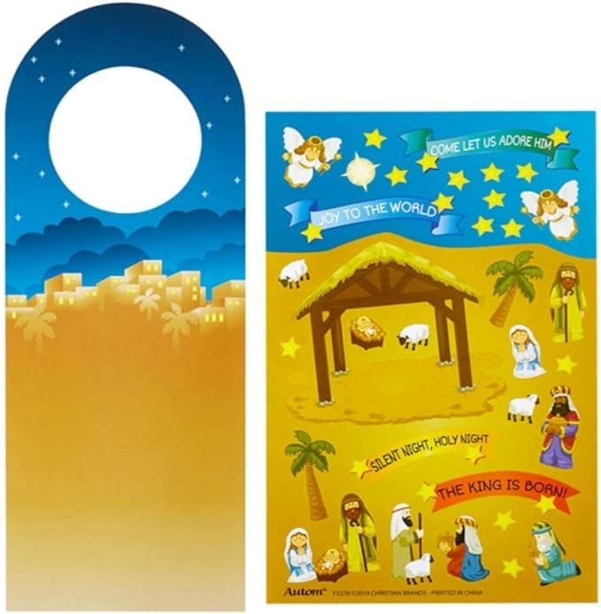 Create Your Own Nativity Christmas Hanger Craft Kit Activity, Pack of 6