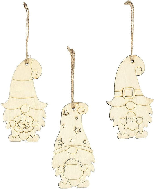 Color Your Own Halloween Gnome Ornaments - 12 Pieces
