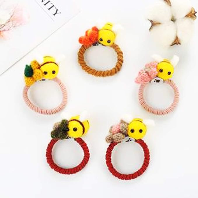 Prudance 12 Piece Wool Felt Bees Cute Bee DIY Craft Ball Supplies for Baby Shower Children Party Nursery Tent Home Decoration