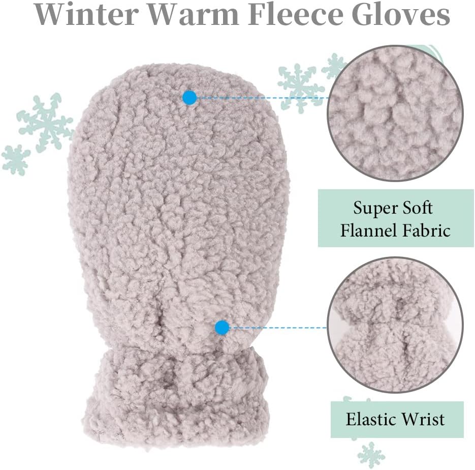 Zsedrut Baby Boys Winter Glove Warm Toddler Infant Girls Mittens Fleece Lined Gloves 1-7 Years