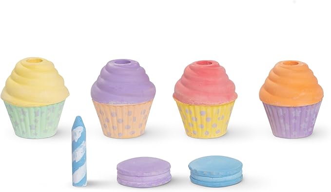 Melissa & Doug Ice Cream & Cake Chalk Set - Arts And Crafts For Kids, Sidewalk Chalk For Kids Ages 3+