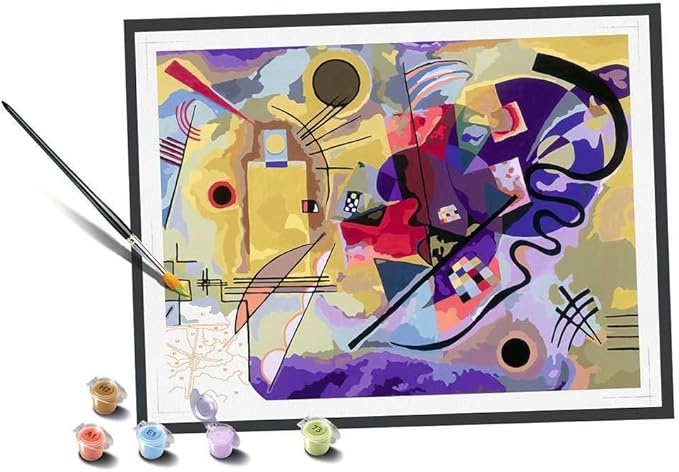 Ravensburger Kandinsky: Yellow-Red-Blue Paint by Numbers Kit for Adults - 23650 - Painting Arts and Crafts for Ages 14 and Up