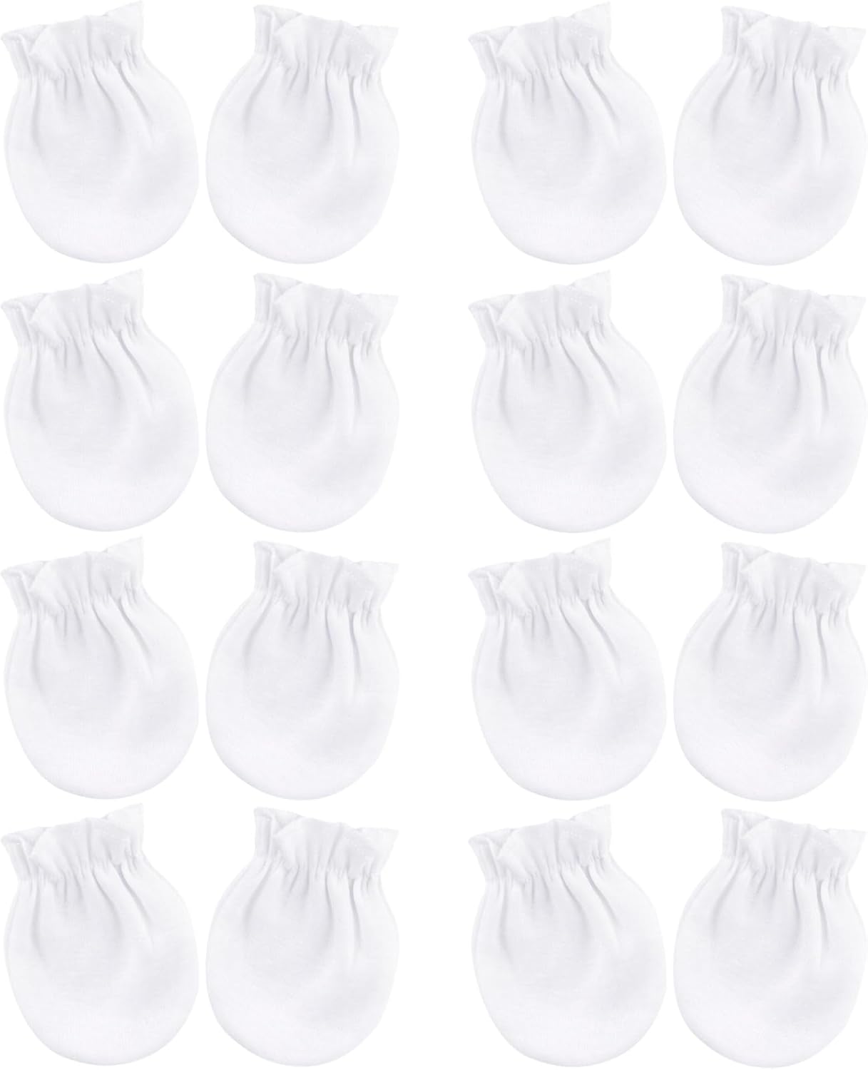 BQUBO Newborn Infant Toddler Mittens No Scratch Cotton Elastic Wrist Gloves Hypoallergenic for 0-6 Months Baby Boys Girls