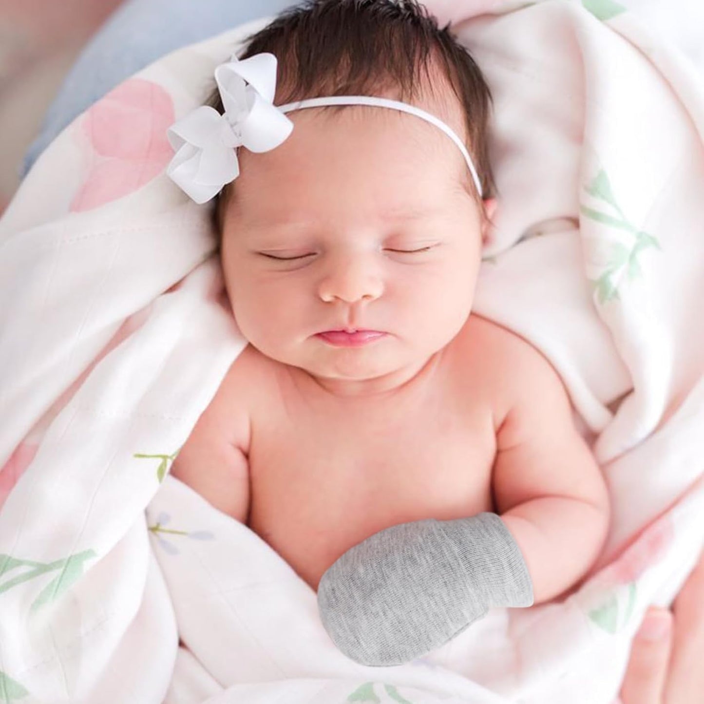 BQUBO 6 Pairs Newborn Baby Boys Girls Mittens 0-6 Months Unisex-Baby Infant Mittens Elastic No Scratch Wrist Gloves