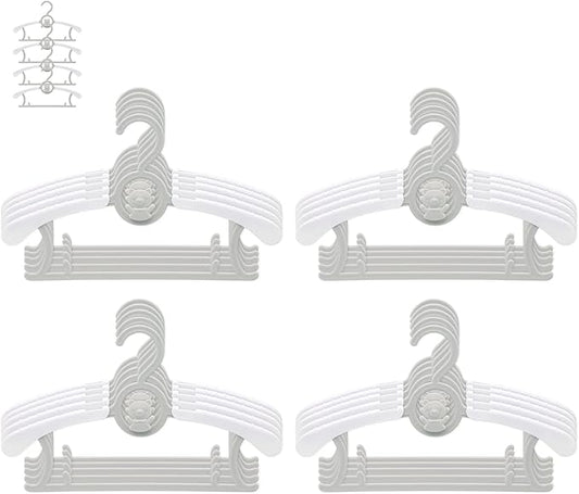 JSF Baby Nursery Closet Hangers, Ultra Thin Non-Slip and Extendable Laundry Infant Pant Hanger for Newborn Clothes 30pcs11-14 Adjustable Children Coat Hanger for Girl Boy Toddler Kids Child