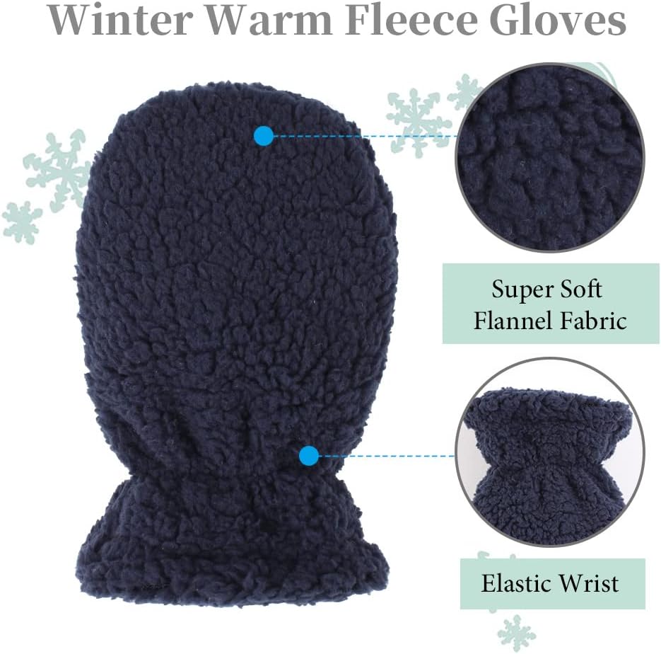 Zsedrut Baby Boys Winter Glove Warm Toddler Infant Girls Mittens Fleece Lined Gloves 1-7 Years