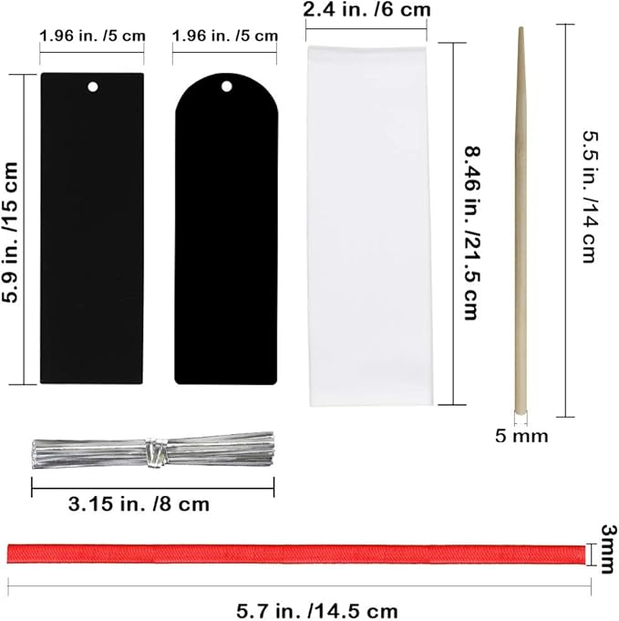 Supla 36 Set 2 Style Magic Scratch Rainbow Bookmarks Making Kit for Kids Students Party Favor Scratch Paper DIY Bookmarks Bulk with Scratching Tools Satin Ribbons for Classroom Activities