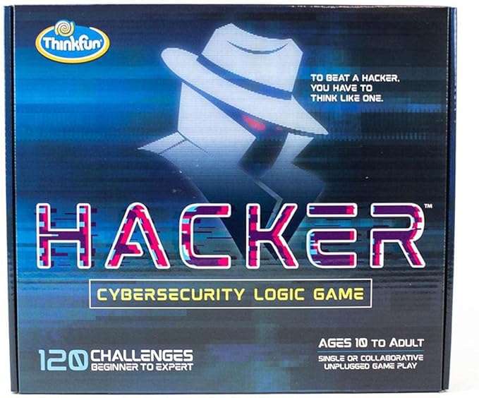 Think Fun Hacker Cybersecurity Coding Game and STEM Toy for Boys and Girls Age 10 and Up, Multicolor