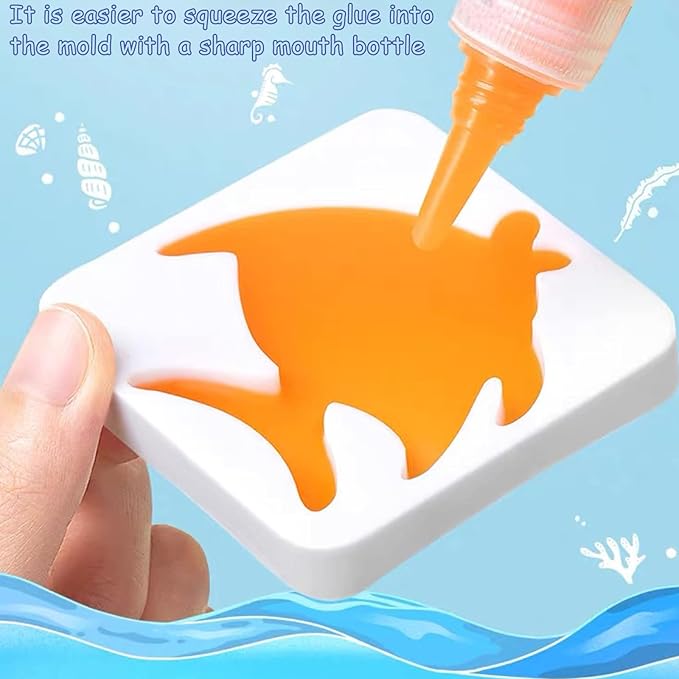 Magic Water Elf Toy Kit, Water Fairy Water Gel Kit, Aqua Animal Toy, Creative Magic Water Toy Creation kit, 100ml Capacity Water Elf Set with 12 Shape Molds, Children's DIY Marine Life (12 Colors)