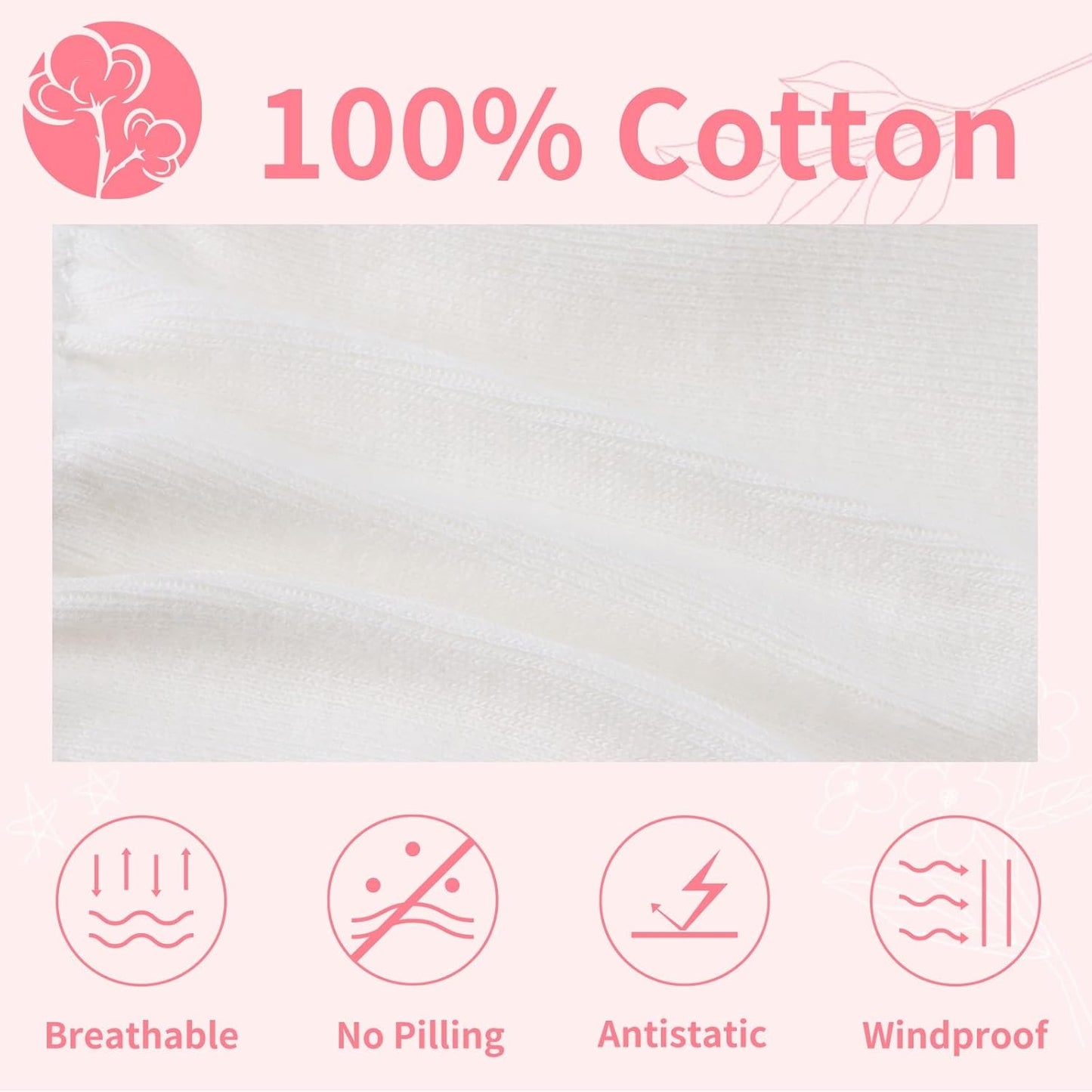 Newborn Baby Mittens Infant No Scratch Gloves Cotton Mitts for Baby Girls Boys