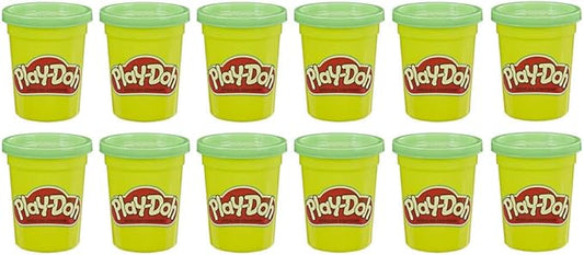 PLAY-DOH E4828F02 Bulk 12-Pack of Green Non-Toxic Modelling Compound, 4-Ounce Cans, Multicolour