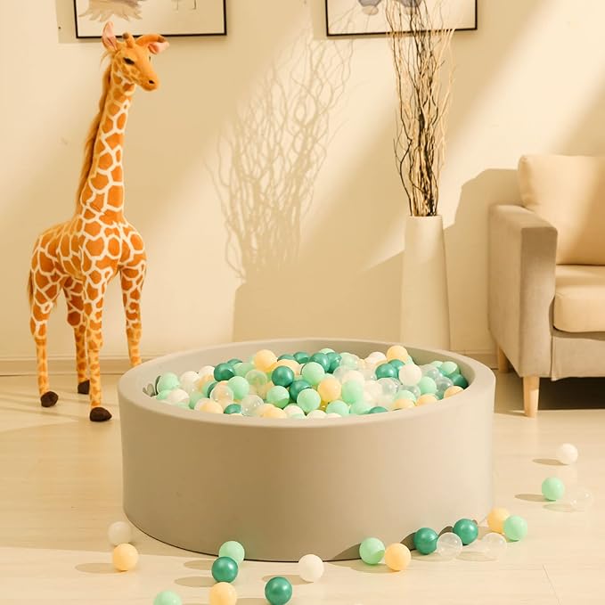 GOGOSO Green Ball Pit Balls for Babies Ball Pit Kids Play Tents, Children Toddlers Plastic Pool Balls for Room &Party Decorations, 100 Toys Pool Balls, Green Colors