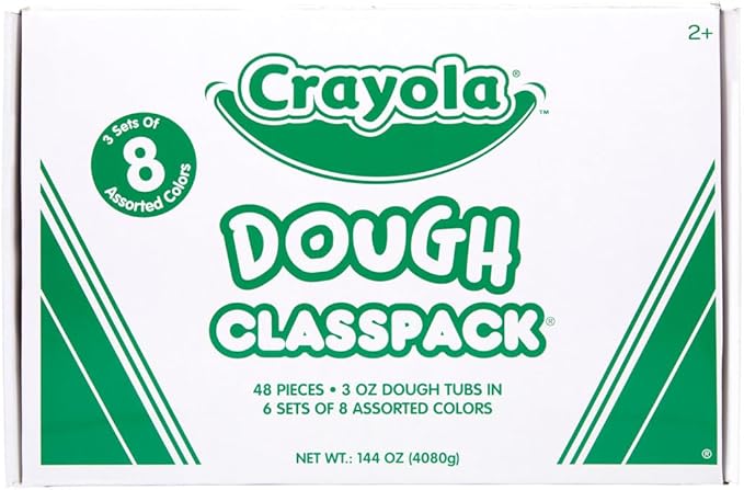 Crayola Dough Classpack - 8 Assorted Colors (48 Count), 3oz Kids Dough, Classroom Supplies for Teachers & Art Projects, Nontoxic, Ages 3+