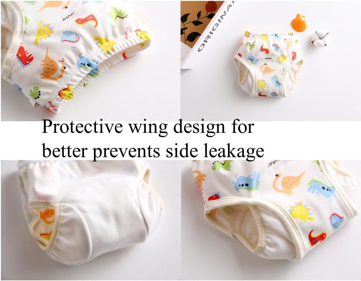 Baby Training Underpants,Soft Cotton Absorbent Potty Training Underwear For Baby Boys And Girls 6 Pack