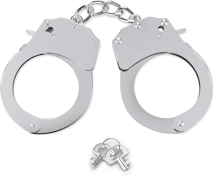 Toy Handcuffs with Keys, Stage Dress Up Accessory for Kids