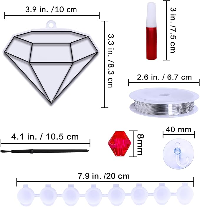 Winlyn 27 Sets Jewel Suncatchers Ornaments Decorations DIY Window Paint Art Stickers Craft Kits Jewel Sun Catchers for Kids Classroom Pirate-themed Birthday Party Activities Art Project