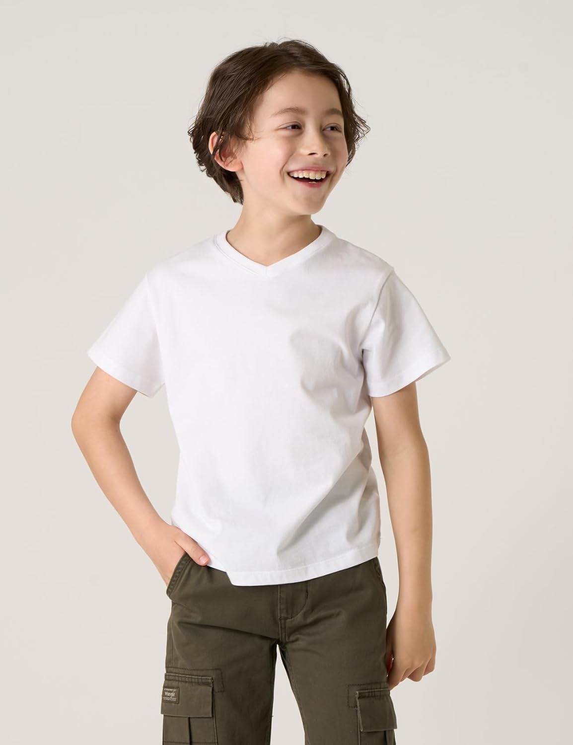 LAPASA Kids T-Shirts Short Sleeve (4 Pack) 100% Cotton Plain Top Tees Boy & Girl Unisex Toddler Children Tie Dye Summer K01